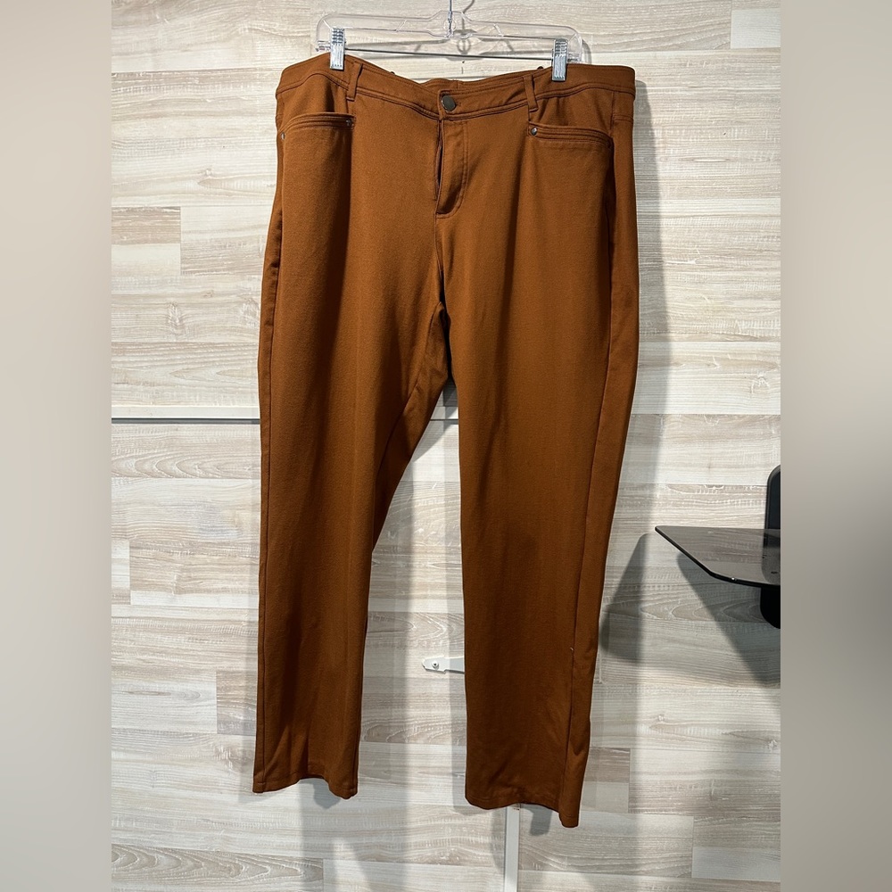 CJ BANKS ORANGE PONTE PANT WOMENS SIZE 18